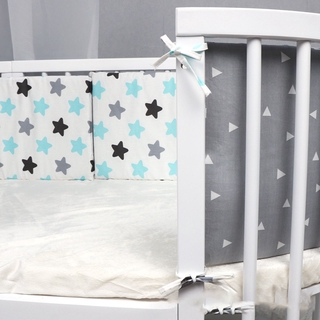 Nueva cuna de bebé alrededor de la cama de la barandilla del bebé anticolisión patrón de impresión de la cama (5)