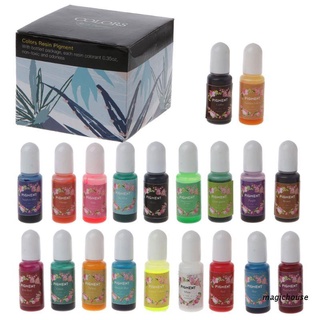 magichouse - kit de pigmentos de resina epoxi (20 colores), colorante, resina, joyería, manualidades de arte