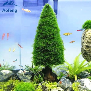 (gorgeous) acuario hierba planta de agua modelo diy bola de musgo malla árbol tanque de peces paisaje (1)