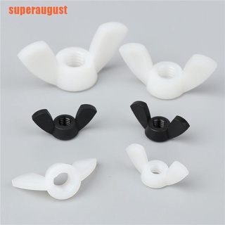 【ust】10/20PCS Butterfly Wing Nuts To Fit Bolts & Screws Black White M3/4/5/6/8/