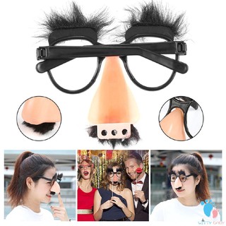 [Witty] gafas de bigote falso nariz payaso disfraz disfraz accesorios divertido fiesta Favor