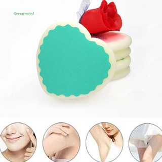 esponja depiladora en forma de corazón verde sin dolor de pierna axila/depiladora/cuidado de la piel
