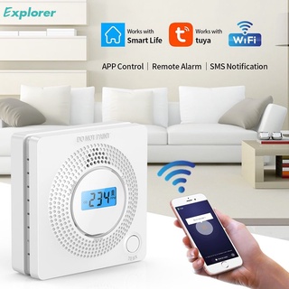 Detector Monoxide De Carbono Wifi alarma De gas Doméstico Tuya aplicación inteligente Alimentado Por batería/alarma De detección De Co