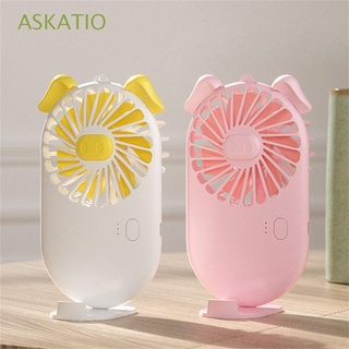 ASKATIO Office Supplies Cute Mini Air Cooler USB Rechargeable Portable Handheld Fan Gifts Cooling Equipments Hand-held Outdoor Slim And Light Pocket Fan
