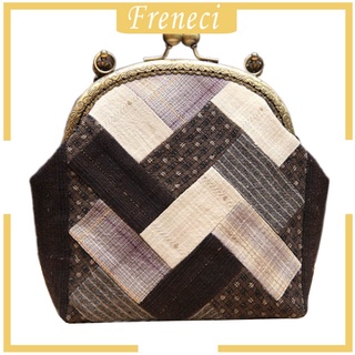 [FRENECI] Decoración CraftHandbag Kit de Material bordado Mini bolsa de cosméticos con cierre de marco Patchwork monedero decoración hecha a mano