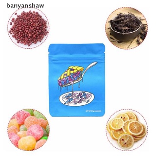 Banyanshaw 20pcs Cookies Bag Resealable Packaging Bag Resealable Stand-Up Ziplock Foil Bags CL (1)