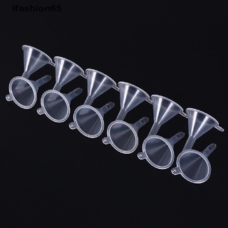 Ifashion65 12pcs clear plastic funnels for empty bottle filling perfumes essential oils CL