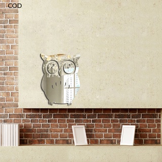 [cod] 3d búho arte espejo adhesivo de vinilo mural pegatinas de pared decoración del hogar extraíble diy caliente