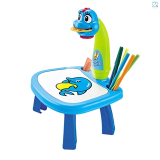 Los niños de aprendizaje de escritorio trazar y dibujar proyector arte tablero de dibujo proyección trazado de pintura mesa de juguete temprano educativo para niños niñas mayores de 3 años