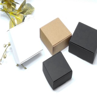 100Pcs caja de papel Kraft bonita caja de embalaje caja de embalaje pequeño tamaño negro