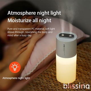 blissing New dual-spray wireless air humidifier disinfectant water atomizer aromatherapy essential oil diffuser usb car humidifierLED Humidifier Atomizer Purify blissing