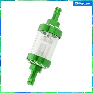 Fuel Filter 6mm 5/16 Inline Fuel Filter, with Clear View Glass, Replace Washable Spare Parts, Motorcycle Accessories for Harley