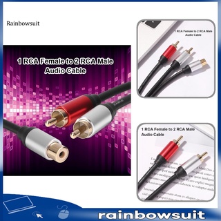 cable divisor de audio negro rb 1 rca hembra a 2 machos divisor cable señal estable para ordenador