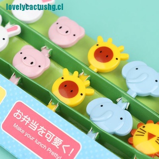[j] 10pcs mini animal farmkids fruit tenedor de dibujos animados snack pastel postre comida palillo de dientes (5)
