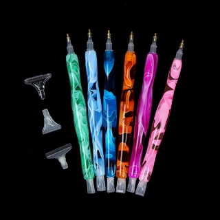 Colorfulswallowfree 1 Set 5D Resin Diamond Painting Pen Point Drill Pens Anti-Slip Diamond Painting BELLE