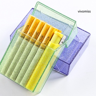 VIV Cigarette Case Shining Clear Appearance Plastic Portable Cigarettes Box for Smoker (7)