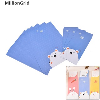 [Milliongrid] set de cartas de animales lindos para escribir papel y sobres para postal y letras, Hot