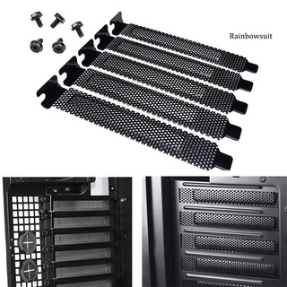 Rb- 5 piezas de Metal disipación de calor ordenador PCI ranura cubierta filtro de polvo placa de en blanco