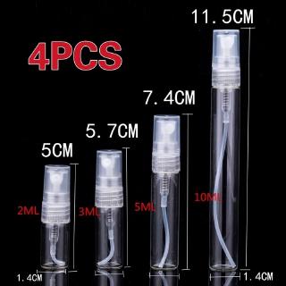 1pcs mini 2ml\ /3ml\ /5ml\ /10ml vidrio recargable perfume botella vacía atomizador bomba spray botella