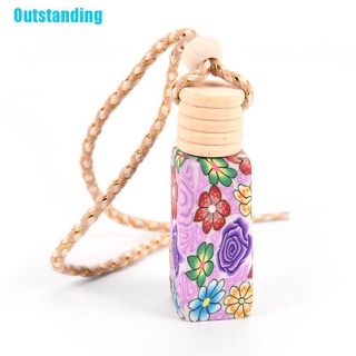 botella difusora de perfume con estampado floral colgante para coche (8)