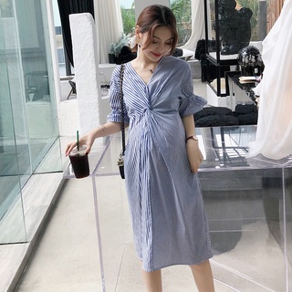 Moda mujeres embarazadas suelto vestido de maternidad ropa de lactancia Baju Mengandung