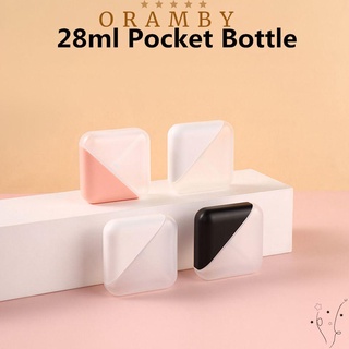 oramcurrent 28ml portátil forma de tarjeta de viaje sub-botella spray botella loción botella fina niebla mini perfume recargable desinfectante de manos tipo plano/multicolor