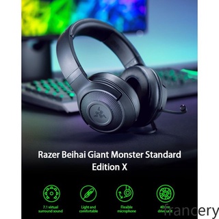 fone de ouvido gamer headset razer kraken x auriculares con cable para juegos 7.1 sonido envolvente ultraligero plegable micrófono francery