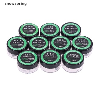 Snowspring 10pcs/box A1 twisted Fused Hive clapton coils premade wrap wires rda coil CL