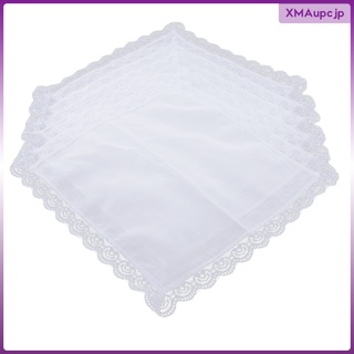 5x 100% algodón blanco pañuelos hanky bolsillo cuadrado para hombres mujeres hankie
