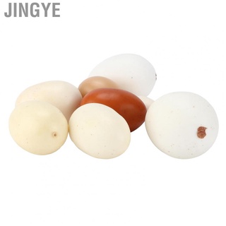 jingye - juego de 9 huevos falsos de plástico artificial para pintura, decoración del hogar, fiesta, juguete para niños