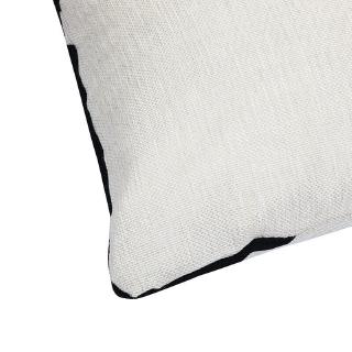 Funda de almohada decorativa de lino de algodón, diseño geométrico, color negro, blanco, hogar, sofá, cama, Funda de almohada, Funda de Cojin 40198 (3)