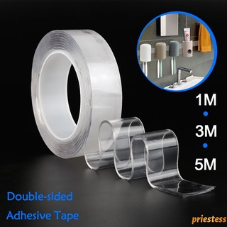 Nano Cinta Adhesiva De Doble Cara Impermeable Fuerte 1/3/5M Reutilizable Sacerdotisa