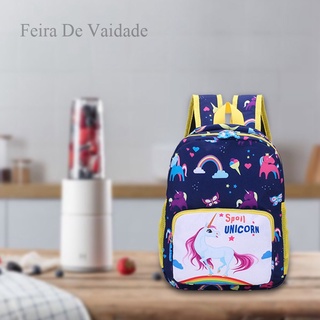 Niños niñas escuela libro bolsa de felpa de dibujos animados unicornio mochila lentejuelas bolso de hombro