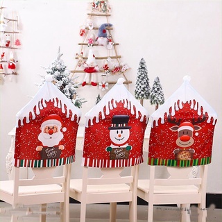 Funda de silla navideña/decoración de fiesta de santa claus