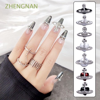 Zhengnan Arte De uñas exquisita 3d con Cruz/brillante/decoración De uñas Arte