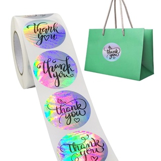 Rainbow Laser gracias por comprar pegatinas decorativas comerciales etiqueta