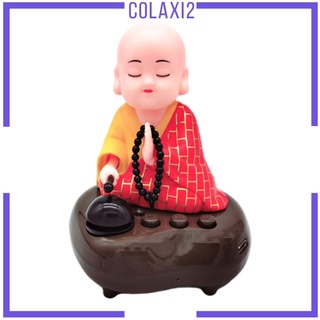 [COLAXI2] Resina sacudiendo la cabeza monje juguete alimentado por USB coche tablero de juguete niños lindo