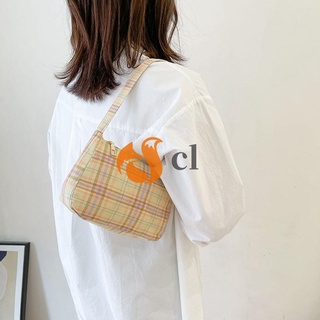 Dorio mujeres cuadros impresión axilas bolsos de lona Casual bolsos mujer bolsos de hombro (9)
