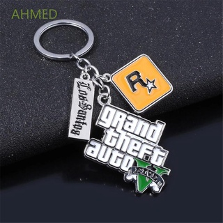 Ahmed For Fans Grand Theft Auto llavero para hombres niños llaveros joyería juego GTA V llaveros PS4 Xbox PC juego de cumpleaños bolsa de regalo colgante Muti-Pendant juego especial GTA llavero