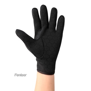 [FENTEER] 1 par de 1,5 mm de neopreno antideslizante cómodos trajes de neopreno guantes de cinco dedos para buceo buceo surf invierno natación negro/rosa