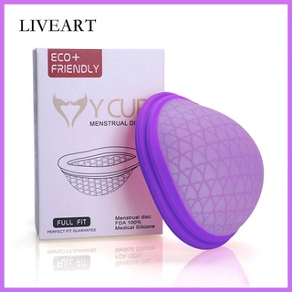 Liveart disco Menstrual ultradelgado diseño de la copa 100% silicona médica