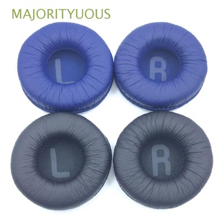 MAJORITYUOUS 2 Pairs Protein Leather Ear Pads Accessories Foam Replacement New Headset Headphone Soft Cushion Cover