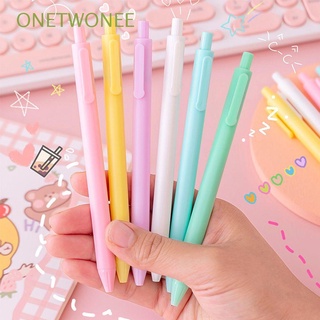 ONETWONEE Creative Gel Pen Black Ink Writing Supplies Fountain Pen Signature Solid Color Candy Press Stationery