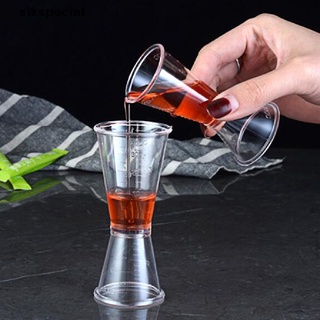 sixspecial Plastic Jigger Single Double Cocktail Wine Short Drink Bar Party Measure Cup . (1)