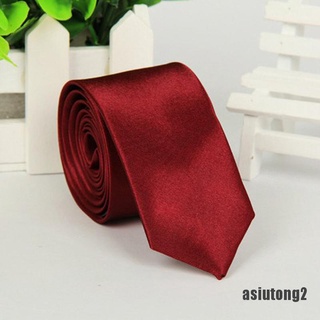 (asiutong2) Nuevo clásico sólido liso de 22 colores Jacquard tejido mezcla de seda de los hombres corbata corbata corbata (3)
