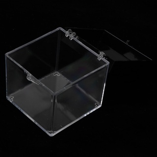 Rock Mineral Collection Display Case Clear Acrylic Show Box 1.2"x1.2"x1.4"