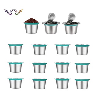 15PCS Refill Coffee Capsulas Stainless Steel Refillable for Nespress Coffee Capsule Coffee Filters Cup