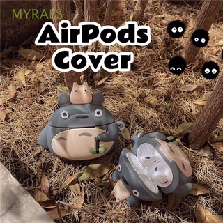 MYRAES Cute for Airpods Cases Soft Bluetooth Headset Case Anime Totoro Headphone Protect Cover For Airpods 1 2 Silicone Protective Case Cartoon Shockproof Earphone Cases