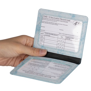 Rose nuevo titular de la tarjeta húmedo pasaporte cubierta de cuero PU proteger sucio Marbling certificado de inmunización titular de la tarjeta (5)