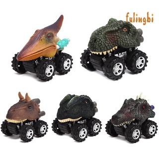FLB Cartoon Dinosaur Racing Car Pull Back Vehicle Children Kids Boys Model Toy